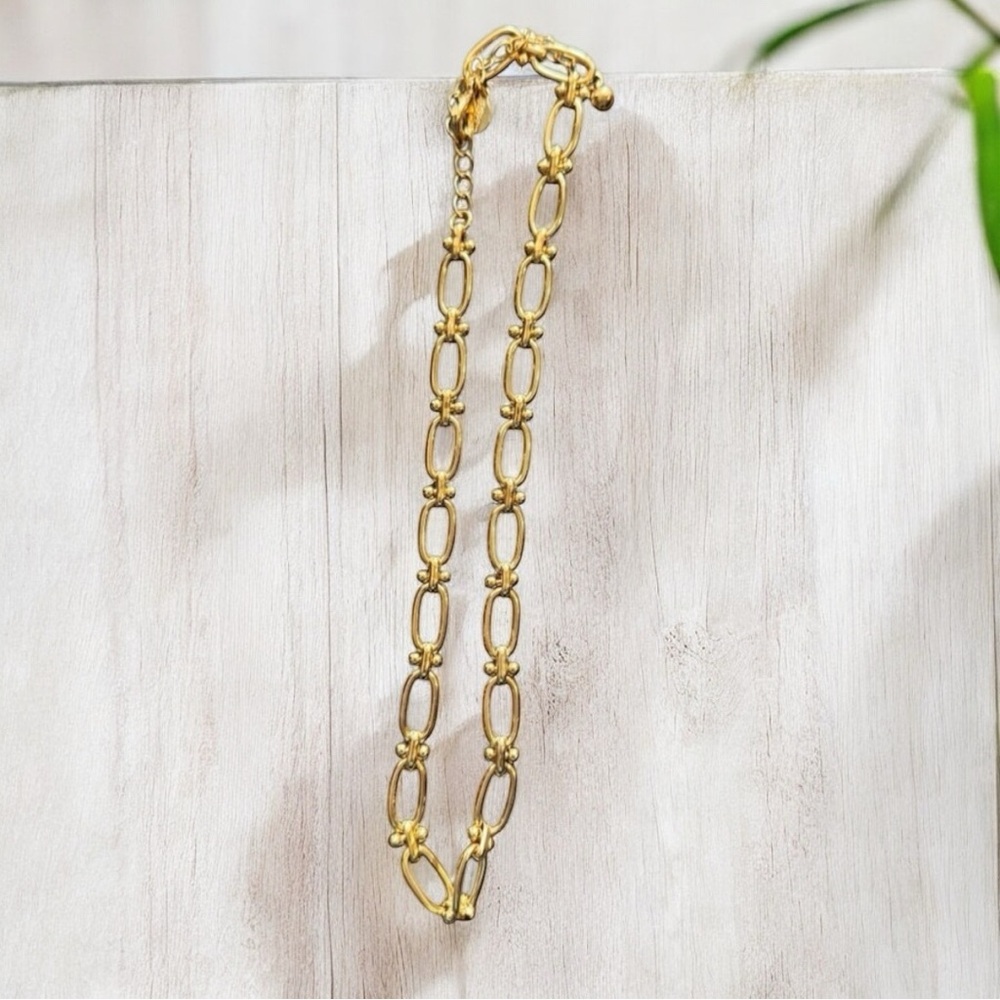 Paper Clip Gold Tone Choker